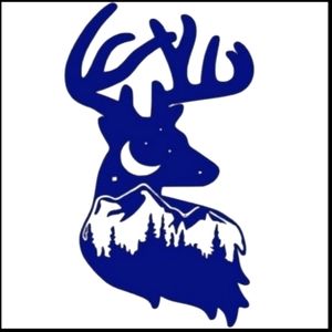 Deer Mountain Scene Decal